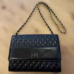 HM ハナエモリ キルティング チェーンショルダーバッグ ブラック 黒のサムネイル