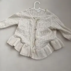 cottoli 編み物デザイン カーディガン　80cm