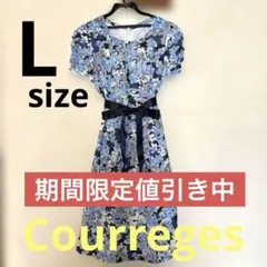 【値引き中】昭和レトロ　ワンピース　花柄　ウエストリボン　ドロスト