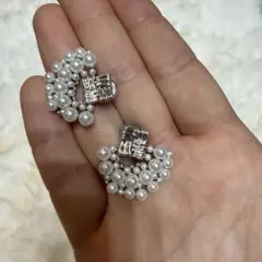 【パール×リボン】ピアス 上品デザイン✨