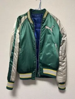 PUMA スカジャン　リバーシブル　緑　青　ジャンパー
