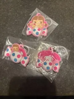 PEKO×サンリオ　　めじるしアクセサリー　　ぺこちゃん　マイメロ　3個