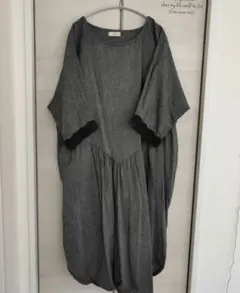 Fillil 半袖 ワンピース グレーのサムネイル