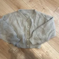 グレー 長袖ゆるふわシャギーニットカーディガン⭐︎⭐︎グレーニット⭐︎ドルマンスリーブ