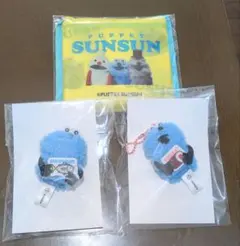 ☆スシロー☆パペットスンスン☆指人形２個＋エコバッグセット☆
