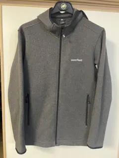 モンベル クリマプラス ニットパーカ　Lサイズ　グレー　美品！