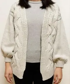新品！ur's♡ゆるニット！ケーブル網！セーター！カーディガン