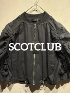新品タグ付 ヤマダヤ SCOTCLUB 袖シャーリングブルゾン 黒