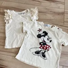 2枚セット　ディズニー　半袖Tシャツ　ミニー　フリル