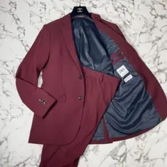 ザラ　セットアップ　スーツ　2B　ボルドー　48/40