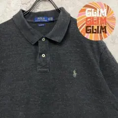 90s US古着◆ポロバイラルフローレン ポロシャツ ダークグレー メンズ3XL
