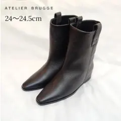 新品✨️【ATELIER BRUGGE】 ショートブーツ 黒 ブラック 24.5