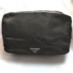 【未使用】極美品 PRADA ポーチ トライアングルロゴ ナイロン 白タグ