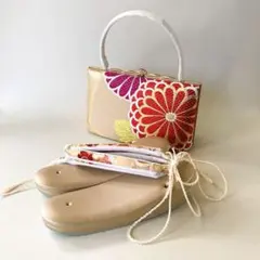 新品未使用品 レディース 草履バックセット 成人式 挿げ無料 No165