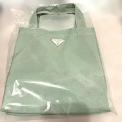 PRADA プラダ　トートバッグ　ノベルティ　非売品　プレートタイプ　グリーン PRADA プラダ トートバッグ ノベルティ 非売品 プレートタイプ ピンク