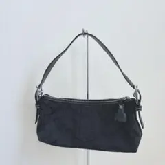 美品✨y2k✨コーチ　6371 アクセサリーポーチ　シグネチャー　ブラック