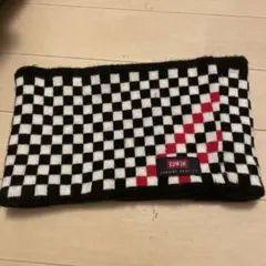 EDWIN チェック柄ニットマフラー　ネックウォーマー
