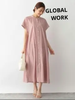 GLOBALWORK　半袖シャツワンピース