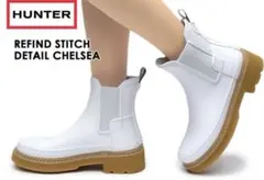 HUNTER レディース リファインドスティッチディテール チェルシー ブーツ