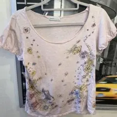 earth music & ecology 花柄 半袖Tシャツ Mサイズ