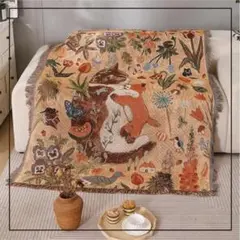 再入荷】マルチカバー タペストリー 猫 花 ブランケット ソファ ラグ