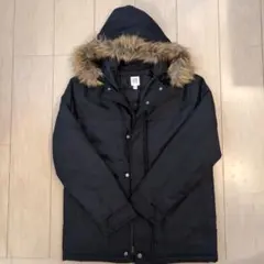 GAP KIDS ブラック中綿ファー付きジップアップジャンバー XXL