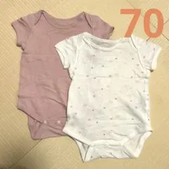 美品　NITORI メッシュロンパース 70cm 2枚セット ベビー肌着