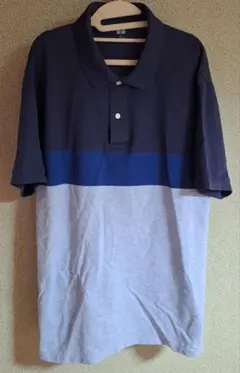 ユニクロ ドライカノコポロシャツ XXL ボーダー