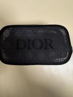 【新品未使用】Dior ディオール ノベルティ ポーチ 黒 メッシュ シースルー