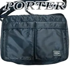 美品 ポーター PORTER タンカー ショルダーバッグ L ブラック 2層