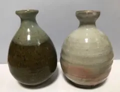 笠間焼　作家作　徳利2点　日本酒　焼酎　一輪挿し　花瓶