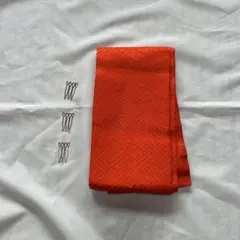 重ね襟 オレンジ 幾何学模様