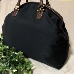 美品♡ バレンシアガ　ボストンバッグ　クロコ型押し　ブラック　デカロゴ　ナイロンのサムネイル