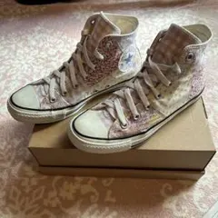 converse ALL STAR ハイカット　柄入りスニーカー　ピンク