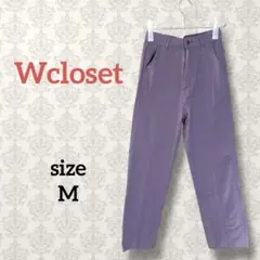 ダブルクローゼット【M】レースアップカラーストレートパンツ センターラインのサムネイル