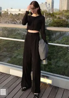 タックセンタープレスストレートワイドパンツ[ai36]