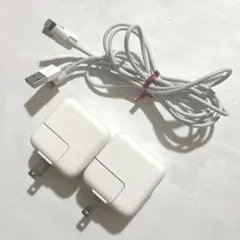 【Apple純正品】USB電源アダプター・Lightningケーブル2個セット
