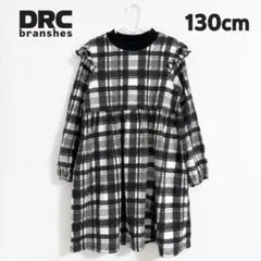 美品 DRC branshes やわらか裏起毛 総柄ワンピース グレーチェック