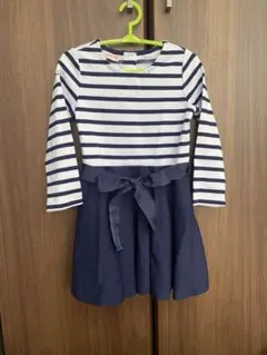 【美品】ラルフローレン/ワンピース/長袖/ネイビー/90cm