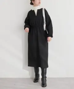 ★最終値下げ★【mamamo】ケーブルジャージードロストワンピース