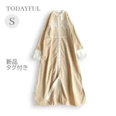 【新品タグ付き 定価1.8万】トゥデイフル 刺繍シャツワンピース コットン 綿