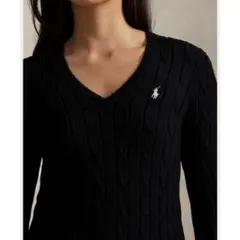 POLO RALPH LAUREN ラルフローレン ケーブルニット　Ｖネック
