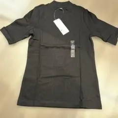 UNIQLO リブ編み ブラック Tシャツ Mサイズ