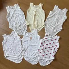 【美品】ベビー肌着 6枚セット 女の子用 80サイズ