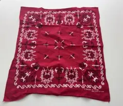 60年代　HAVAHANK USA製　レッド コットンバンダナ　RN15187