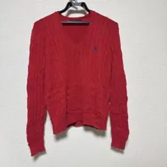 POLO RARPH LAUREN Vネックニット　Lサイズ　レディース