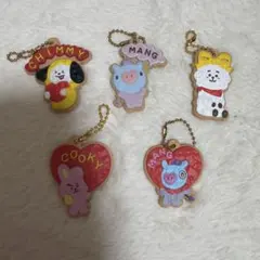 BT21 クッキー風 キーホルダー 5種セット