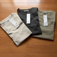 UNIQLO U エアリズムコットンオーバーサイズTシャツ5分袖 ３枚セット