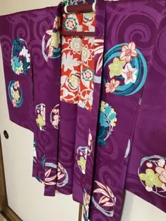 新春にいかがでしょう⭐️アンティーク長羽織　 大正ロマン正絹　地模様　 羽裏素敵