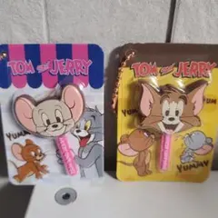 トムとジェリー 棒付きフェイスチャーム (二個セット)